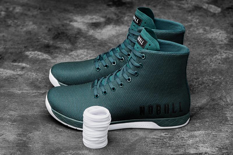 Deep / Turquoise Nobull High-Top Deep Teal Men's Trainers | CA G1439S